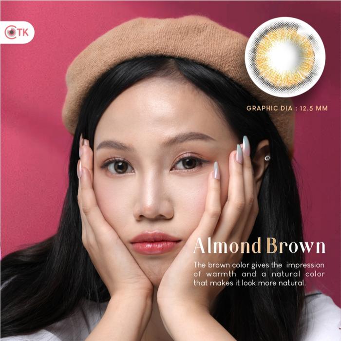 Gambar SOFTLENS MACARON ALMOND BROWN BY CTK ( NORMAL S/D -6.00 ) DIA 14.5 MM - MACARON ALMOND, -3.75 dari LookShop undefined Tokopedia