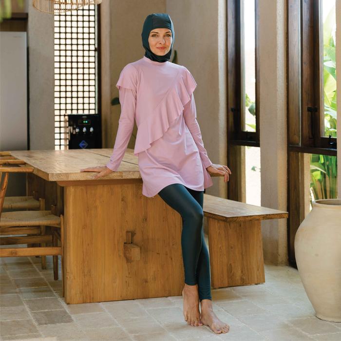 Gambar Lee Vierra Aleea Modest Ruffle Burqini Set Women, Baju Renang Wanita Muslim - Orchid, XL dari leevierrakids undefined Tokopedia