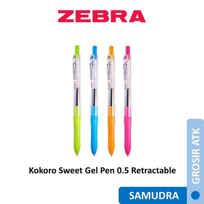 Gambar Zebra Pulpen / Pen Kokoro Sweet Gel Pen 0.5mm dari Samudra Grosir ATK undefined Tokopedia