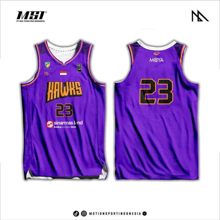 Gambar JERSEY BASKET TANGERANG HAWKS TSHIRT TANGERANG HAWKS BASKETBALL - Jersey Ungu, S dari Doctor Jersey undefined Tokopedia