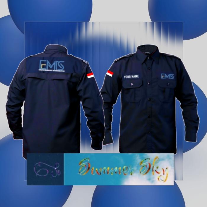 Gambar KEMEJA PDL PDH KEMENAG EMIS LENGAN PANJANG - HITAM BORDIR, XXL dari SummerSky undefined 4 Tokopedia