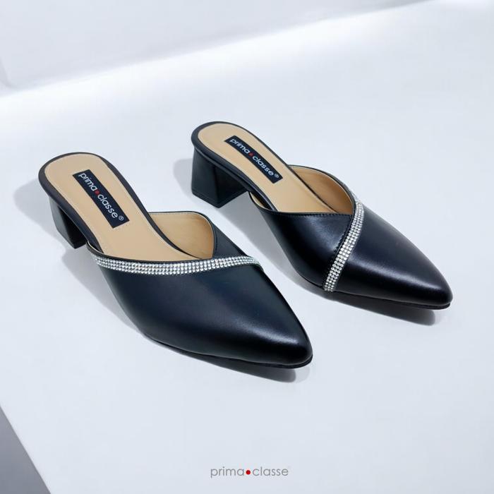 Gambar PRIMA CLASSE AS-13 - Sepatu Sandal Wanita Mule Heels 5cm - Hitam, 36 dari PRIMA CLASSE SHOES undefined Tokopedia