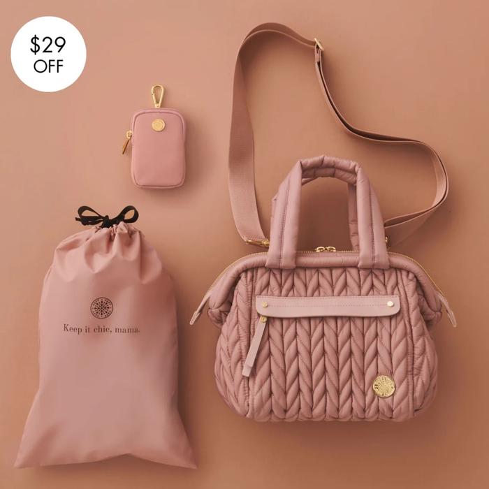 Gambar Happ brand paige mini diaper bag baby - Dusty Rose dari Titipzus undefined Tokopedia