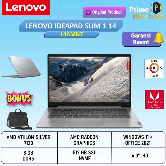 Promo LENOVO IDEAPAD SLIM 14 14AMN7- ATHLON SILVER 7120 8GB