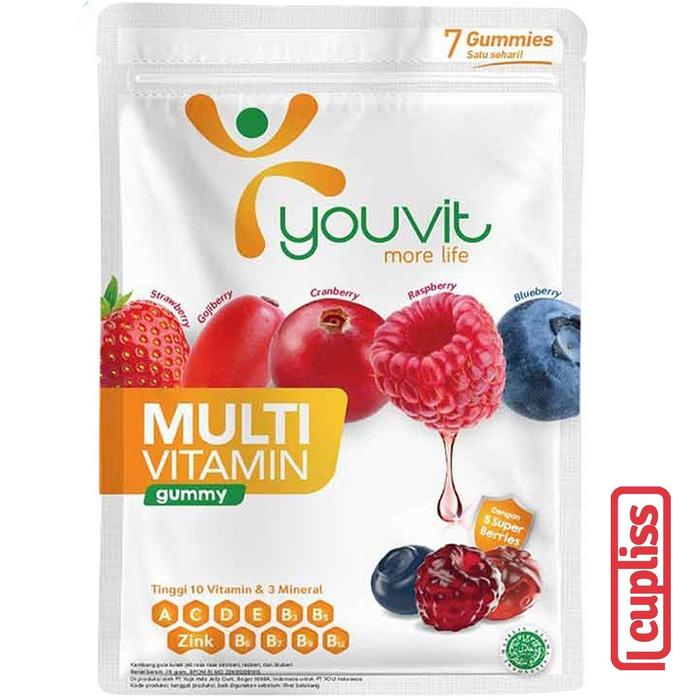 Gambar YOUVIT Multivitamin Gummy Dewasa 7 Days - Reguler dari Cupliss undefined Tokopedia