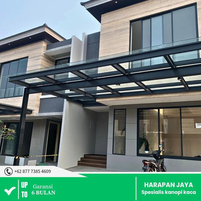 Gambar kanopi kaca custom ( kaca 10 mm tempered ) dari Harapan jaya 69 undefined Tokopedia