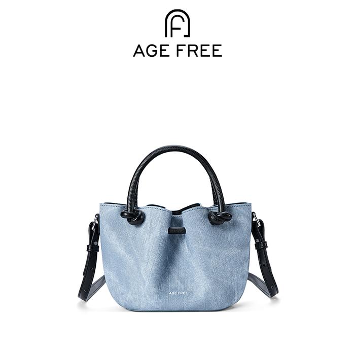 Gambar [Produk Baru]AGE FREE Bond bag Tas Wanita Sling Bag Shoulder Bag - Hitam denim dari AGE FREE undefined Tokopedia