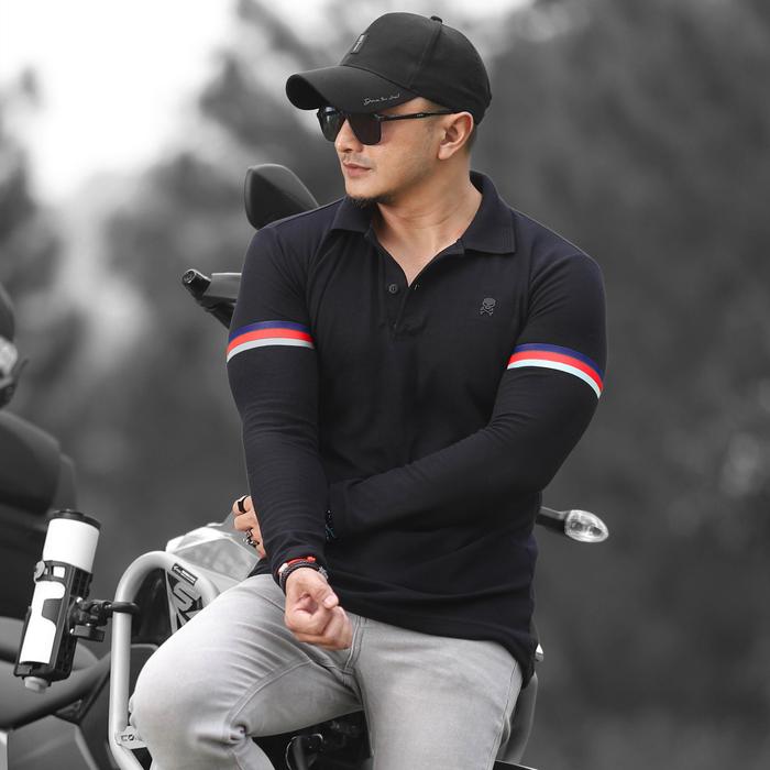 Gambar COD kaos pria polo shirt kerah pria baju premium pollo original baju lengan panjang tactical kaosbos - HITAM VAR TGN, L dari KAOSBOSID undefined Tokopedia