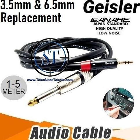 Gambar Update Kabel Adapter Aux Instrumen Cable Canare Jack Trs 3.5Mm To 6.5 Gesiler Baru Berkualitas - Biru, 5 METER dari Toko Tekhnikk undefined Tokopedia