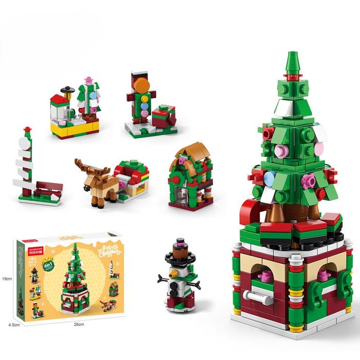 Gambar BUILDING BLOCK TOYS CHRISTMAS / BRICK HADIAH GIFT NATAL KARTUN PREMIUM TRAIN TREE HOUSE / MAINAN BALOK BLOK ANAK KECIL PAJANGAN TUKER KADO O16 #KISPARKLE - E dari KIDSPARKLE undefined Tokopedia