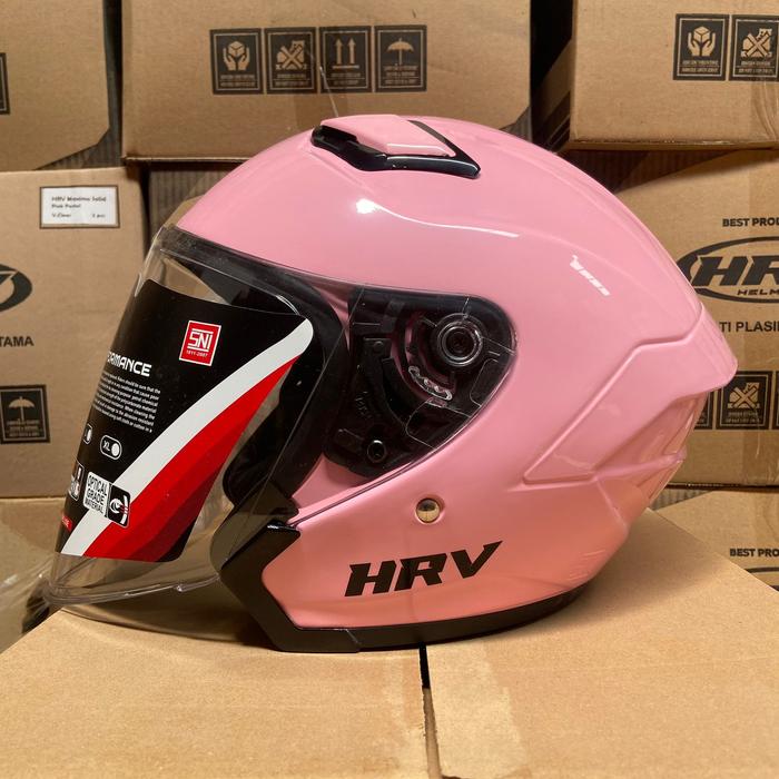 Gambar Helm HRV Maximo Solid SNI Paket Ganteng Murah - PINK dari MH Shop. undefined Tokopedia