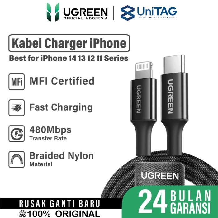 12 Pro Max Casan Iphone Mfi UGREEN Kabel Data Fast Charging For