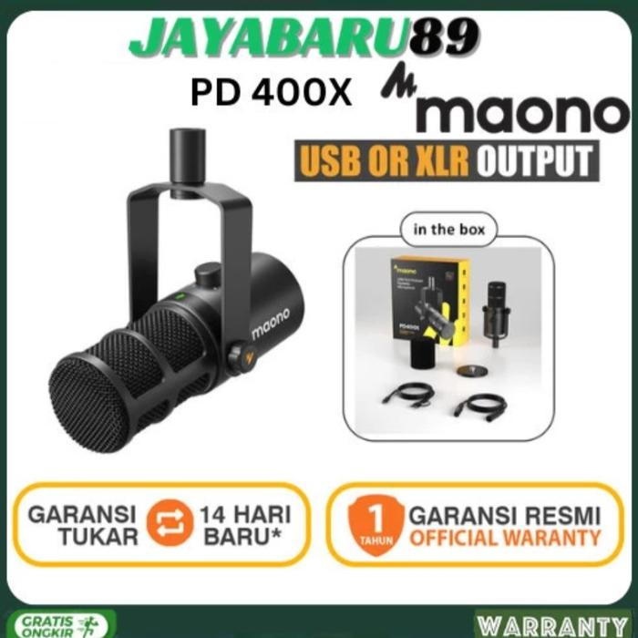 Gambar MAONO AU-PD400X MICROPHONE DYNAMIC PODCASTER - pd-400x dari Jayabaru967 undefined Tokopedia