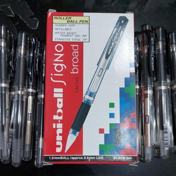 Jual PS- roller ballpen uni-ball signo broad um-153 made in japan