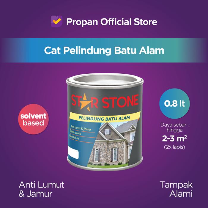 Gambar STAR STONE CAT BATU ALAM ANTI LUMUT & ANTI JAMUR 0.8 L dari PROPAN RAYA undefined Tokopedia