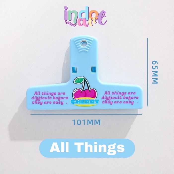 Gambar (IAS) JP1 - Clip Plastik Magnet Klip Kertas Buku Notes Tempel Kulkas Unik Design Retro Mika Transparan Push Pin Jepitan Magnet - Biru dari indoartsupplies undefined Tokopedia