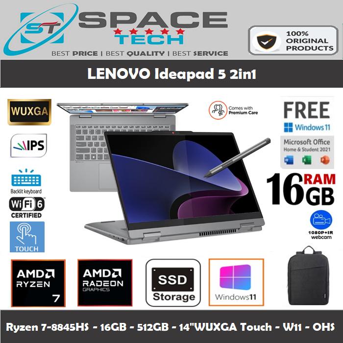 Lenovo Ideapad 2in1 Ryzen 7-8845HS 16GB 512GB SSD 14