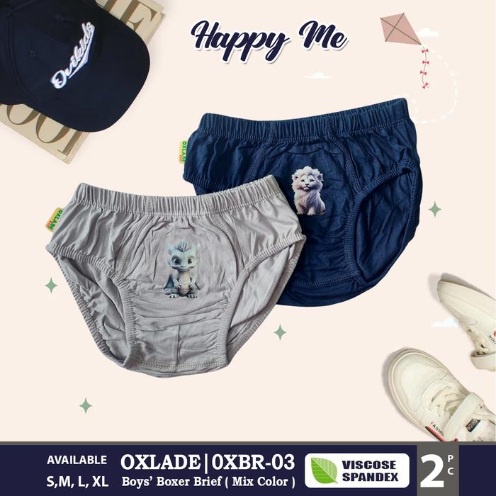 Gambar HOLTBY Celana Dalam Segitiga Anak Cowok “GUTT” OXKBR-3 - MIX 2pcs, M (3-6 Tahun) dari Holtby Underwear undefined Tokopedia