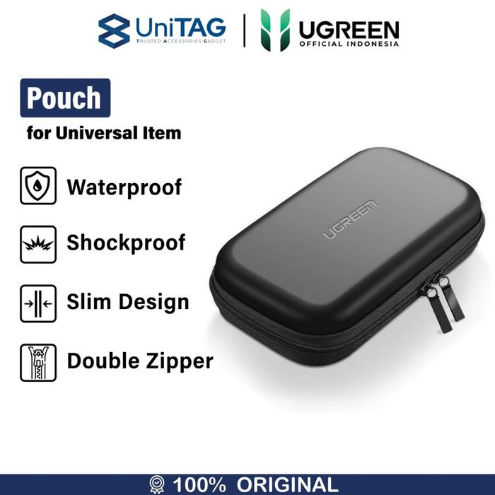 Gambar UGREEN Pouch Bag Hardcase Charger Kabel Headset OTG Flashdisk Harddisk Dompet Travel Storage EVA Waterproof - Hardcase Large dari UniTAG Store undefined Tokopedia