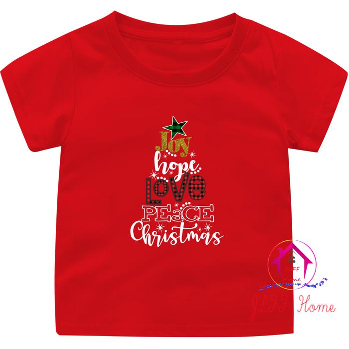 Gambar Kaos Natal Anak Unisex Cewek/Cowok Size 2 - 13 Cotton Combed 30s #2228 - Merah, 2 dari JLFF Home undefined Tokopedia