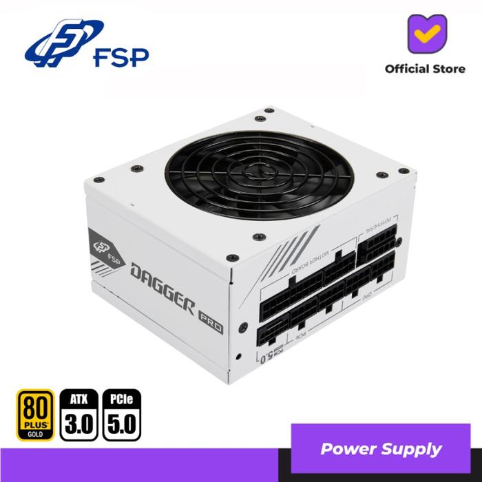 Gambar FSP Dagger PRO 850W ATX 3.0 | PSU 850W 80+ Gold SFX Fully Modular - White Edition dari Lezz Computech undefined Tokopedia