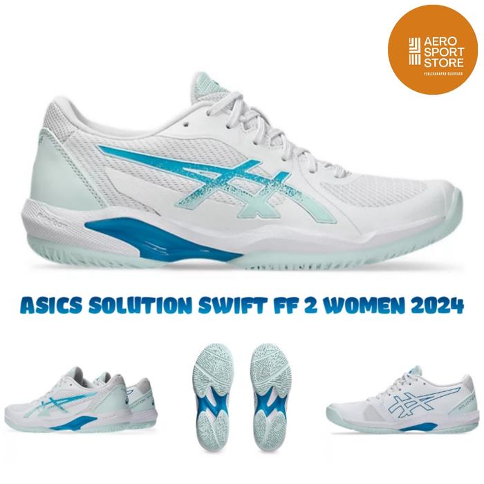 Gambar [ SEPATU TENIS ASICS SOLUTION SPEED FF 2 WOMEN 2024 / White - Soothing Sea ] - Putih, 42 (26,5 cm) dari Aero Sport Tenis Store undefined Tokopedia