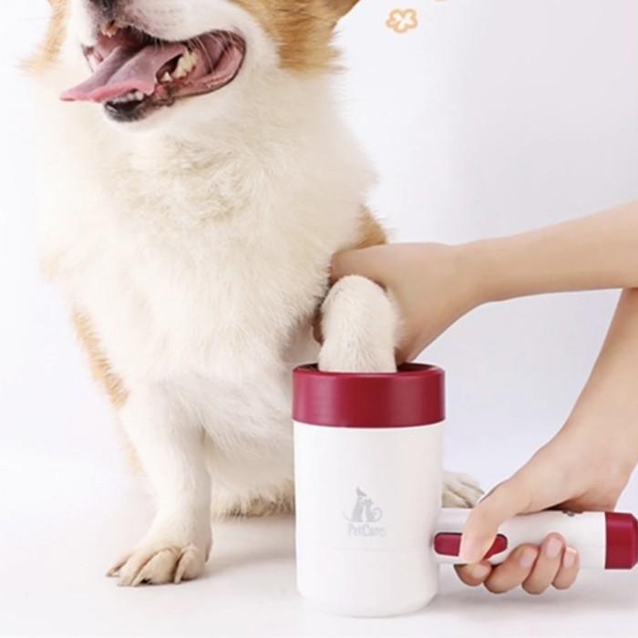 Gambar aw Cleaner Cat Dog Alat Pembersih Kaki Anjing Kucing Pet Foot Washer Cup Tool HC - Merah dari heavencio undefined Tokopedia
