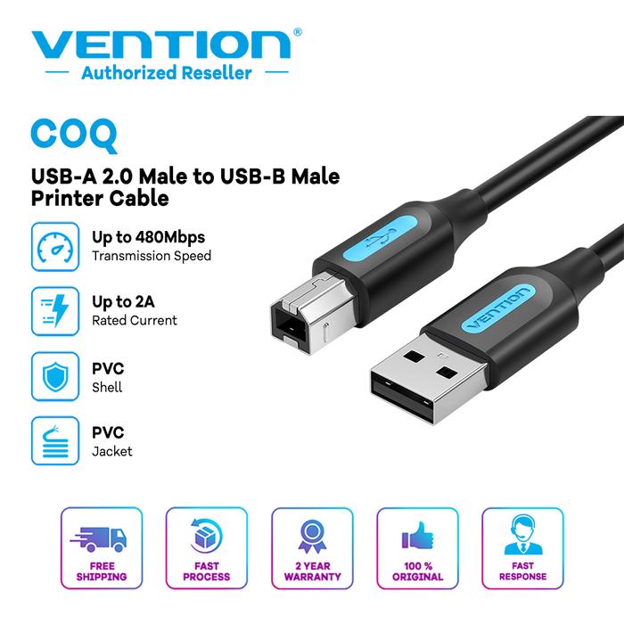 Gambar Vention Kabel Data USB 2.0 Type A Male to B Male Scanner Printer - COQ, 5 Meter dari Vention Authorized Reseller undefined Tokopedia