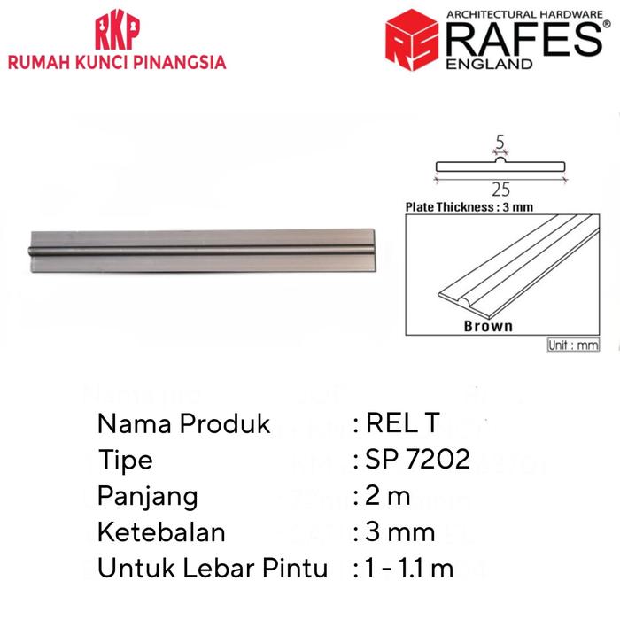 Gambar Aluminium Bottom Track Sliding Door Rel Bawah Bentuk T Pintu Geser 2 / 3 / 4 Meter Aluminium RAFES SP 7202 / SP 7203 / SP 7204 - SP 7202 (2 M) dari Rumah Kunci Pinangsia undefined Tokopedia