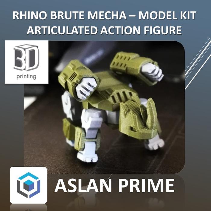 Jual RHINO BRUTE MECH MECHA TANK MODEL KIT POSEABLE JOINTED ACTION ...