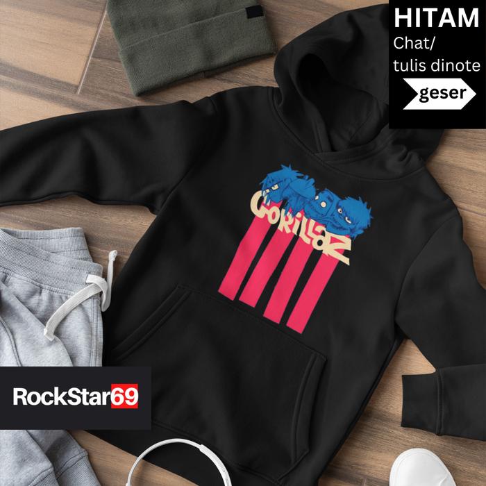 Gambar Sweater Hoodie Anak Kids Cotton Everyday Band Gorillaz 2  Premium - Hitam, XS dari RockStar69 undefined Tokopedia