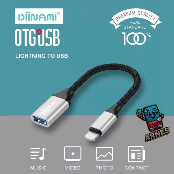 Jual DIINAMI KABEL OTG USB TO L Adapter Converter USB Plug