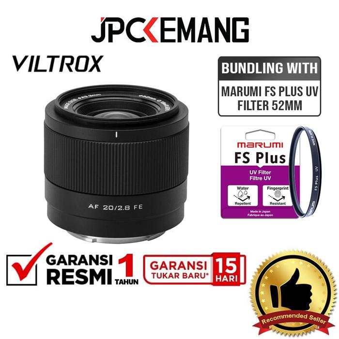 Gambar Viltrox AF 20mm f2.8 FE Sony Fullframe Viltrox AF 20 mm f/2.8 RESMI - with Filter UV dari JPC Kemang undefined Tokopedia