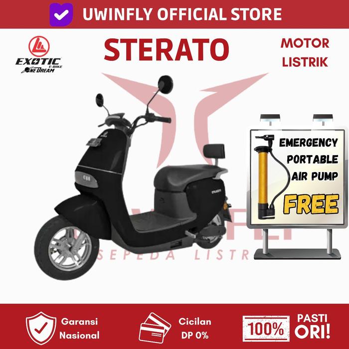 Gambar SEPEDA MOTOR LISTRIK UWINFLY T3S PRO T3SPRO Garansi Resmi - STERRATO BLACK dari U-Winfly Indonesia undefined Tokopedia
