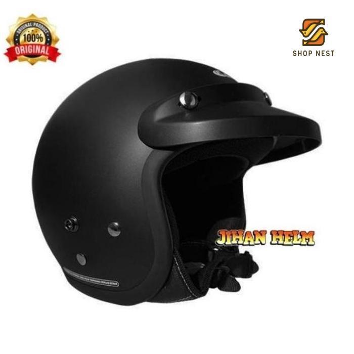 Gambar HELM / HELM CARGLOSS ORIGINAL SNI HALF FACE PRIA DAN WANITA FREE BUBLE+ KARDUS HELM -Shop Nest - Hitam doff, L dari Shop Nest25 undefined Tokopedia