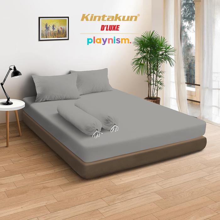 Gambar Kintakun DLUXE Playnism Sprei Polos satu set Size 160 x 200 / 180 x 200 cm Warna Polos Microfiber Tinggi 25 cm Multivarian Seprei Seprai Kamar Lucu Kain Sarung Bantal Guling Benang - Drizzle, 160 x 200 dari Kamar Rumahku undefined Tokopedia