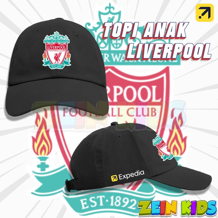 Gambar Topi Anak Liverpool / Topi Bola Anak Liverpool - Hitam dari ZeinKids undefined Tokopedia