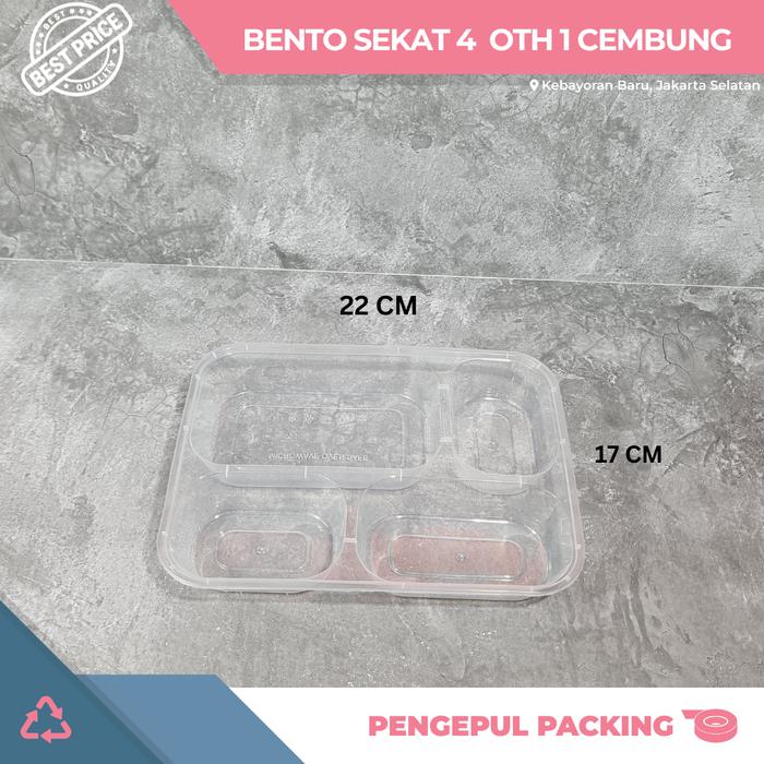 Gambar Mika bento thinwall sekat 4 / mika nasi sekat 4 (OTH-1) -25set dari Pengepulpacking undefined Tokopedia