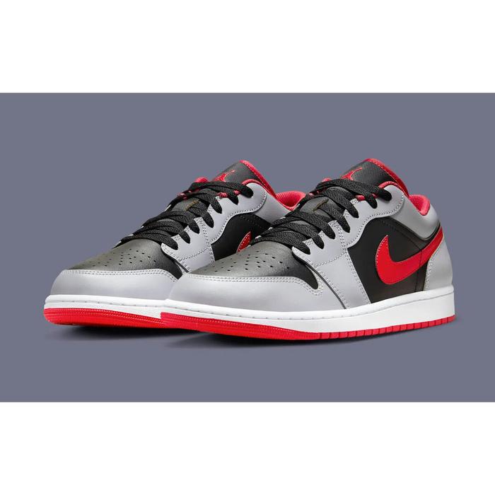 air jordan 1 phat low white varsity red cement grey