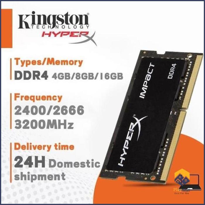 Kingston Ddr4 2400 Sodimm 4gb Jual Playmall- 4GB/8GB/16GB Kingston
