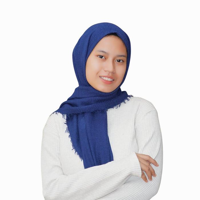 Gambar MeiChen PASHMINA CRINKLE Shawl Jilbab Kusut Lavanya FULL - navy dari Yue Xiu Toko Khusus undefined Tokopedia