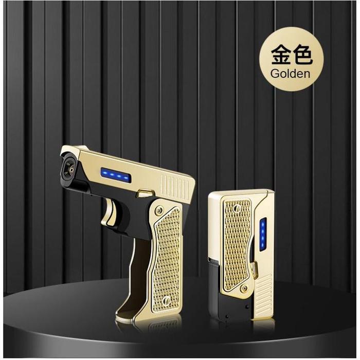 Gambar Korek Api Premium Gas Dan Elektrik Dual Fungsion - Korek Gas Lipat Model Pistol Elektrik - Gold dari Wijaya Store 54 undefined Tokopedia