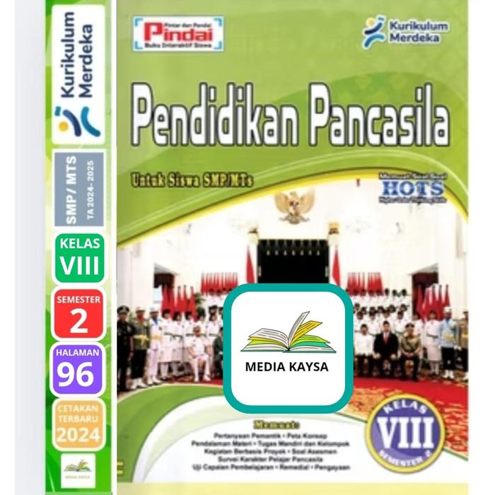 Gambar LKS PINDAI SMP Kelas 8 Semester 1 & 2 KURIKULUM MERDEKA CV.Arya Duta - SMT2/ PPKN dari media kaysa undefined Tokopedia