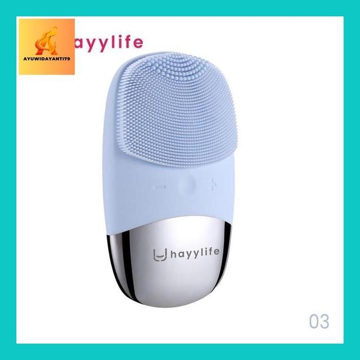 Gambar Ayy** Hayylife Facial Cleansing Face Cleaner Silicone Deep Pore Cleaning Electric Massage Brush Rechargeable Hl-Bca605 - Biru dari AyuWidayanti79 undefined Tokopedia
