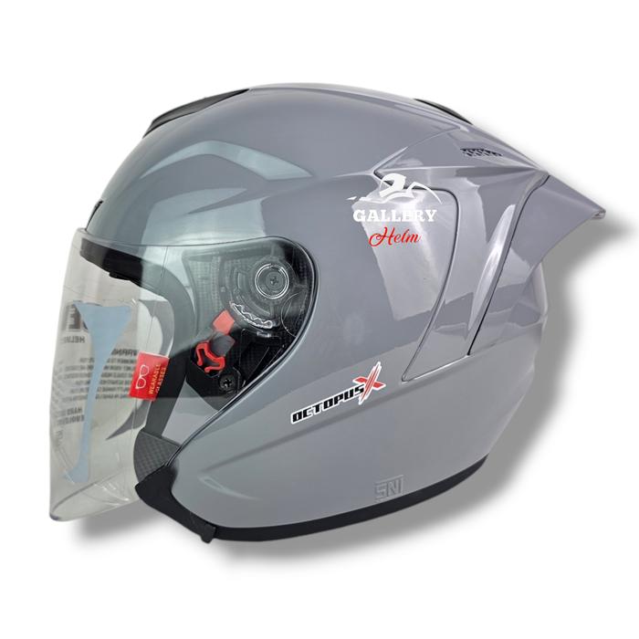 Gambar Helm VRC Racer X Original Half Face Terbaru Kekinian / Model Alv - Iridium Visor Motorcycle - Helm Sev Grey, L dari Galleryhelm undefined Tokopedia