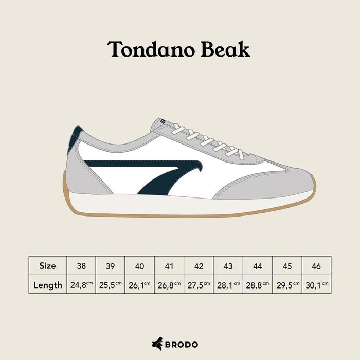 Jual rf-45 BRODO Sneakers Tondano Beak White Navy GS Original