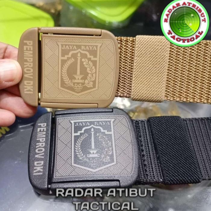 Gambar Sabuk Ikat Pinggang Tactical Laser Grafir Logo Jaya Raya Pemprov DKI - Hitam dari Radar Atribut Tactical undefined Tokopedia