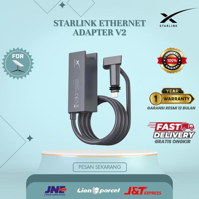 Gambar STARLINK ADAPTER ETHERNET V2 GEN 2 / LAN / RJ45 ORIGINAL RESMI INDONESIA dari Bakulotomotif undefined Tokopedia