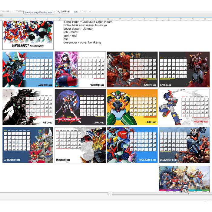 Gambar Kalender 2025 SUPER ROBOT JADUL Calendar Kalender Meja Bisa custom request desain lain bebas dari Kaitokid Creative undefined Tokopedia