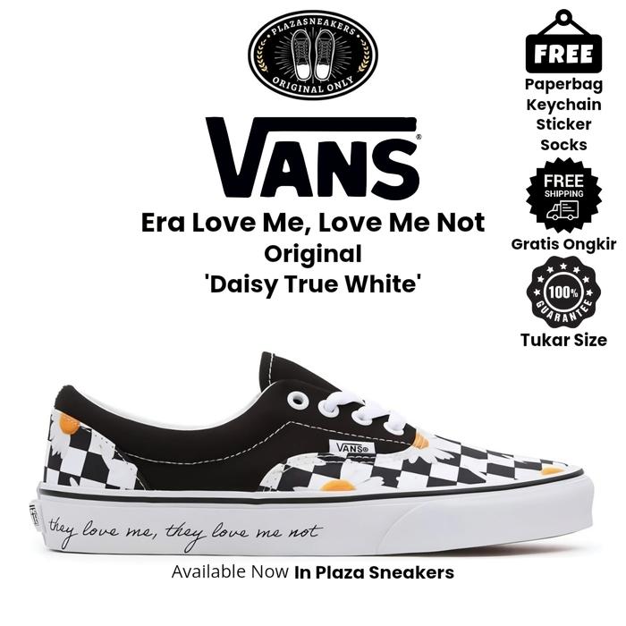 Sepatu Vans Era Love Me Love Me Not Daisy True White Pria Wanita Sneakers  Original 40 di Plaza Sneakers Tokopedia